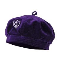 HAT-24-GPS - Glendower beret - Purple/logo