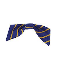 TIE-40-POL - Girls bow tie - Royal/gold - One