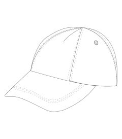 HAT-23-COT - Baseball Cap - White - 57cm