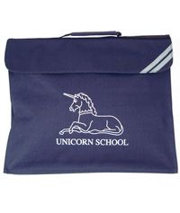BAG-07-UCS - Unicorn book bag - Navy/logo - One