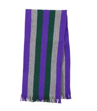 SCF-30-ACY - Striped scarf - Purple/grey/bottle - One