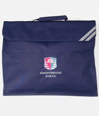 BAG-07-KNB - Knightsbridge book bag - Navy/logo - One