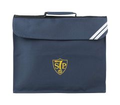 BAG-07-SJP - St John's Priory book bag - Navy/logo - one