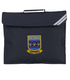 BAG-07-SNH - Saint Nicholas Book Bag - Navy/logo - One