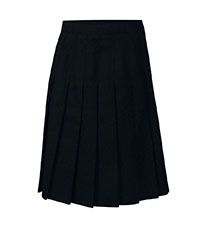 SKT-81-PVI - Stitched down pleated skirt - Black