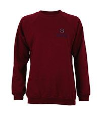 SWE-40-HTH - Heathfield House sweatshirt - Maroon/logo