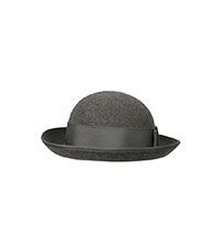 HAT-27-PNW - Girls round winter hat - Grey/grey