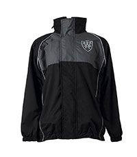 TRA-38-WSS - Wetherby Senior Sports Jacket - Black/silver logo