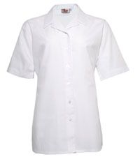 BLS-05-PCT - Two Revere short sleeved shirt - White