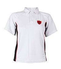 PLO-47-CHS - Chepstow House P.E Shirt - White/Black/Red/Logo