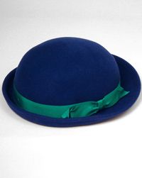 HAT-31-LDP - Felt hat - Royal/emerald trim