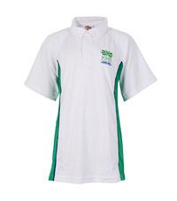 PLO-47-KHS - KHS boys P.E. shirt - White/green/royal/lo