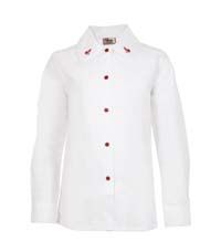 SHT-27-CFK - Cotton Falkner House blouse - White/red falcon