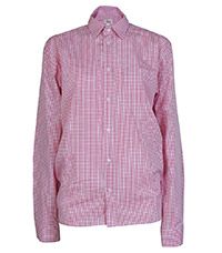 SHT-60-COT - Long sleeved checked shirt - Red check