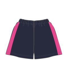 SHO-25-KNB - Sports shorts - Navy/pink/logo