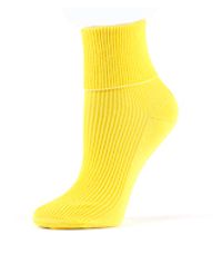 TPP-23-SOC - 2 pairs fold top ankle socks - Yellow