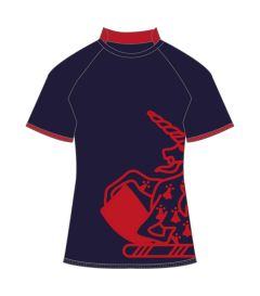 RGY-76-TBS - Rugby and football top - Navy/red/logo