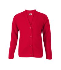 CAR-36-CAY - V-neck cardigan - Red