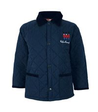 Nursery Quilted jacket - Navy/logo