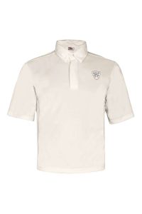 PLO-27-WSS - WSS Cricket shirt - Offwhite/Grey/logo