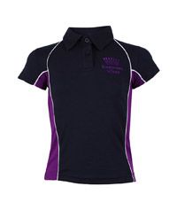 PLO-13-KCS - Kingscourt Girls games shirt - Black/ Purple