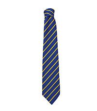 TIE-05-POL - Stripe tie - Royal/gold