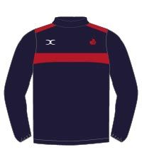 TRA-82-TBS - Unisex training Top - Navy/red/logo