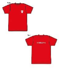 TSH-43-TWH - Stirling House T-shirt - Red/logo