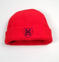 HAT-16-KPS - Kensington Prep fleece hat - Red/logo