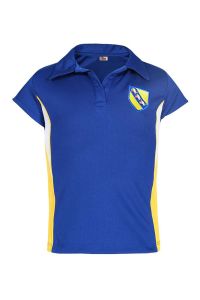 PLO-66-SMP - Girls polo shirt - Royal/yellow/white/l
