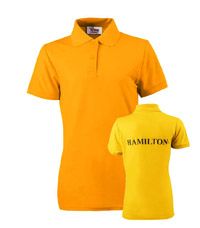 PLO-63-GDS - Hamilton house polo shirt - Yellow/logo