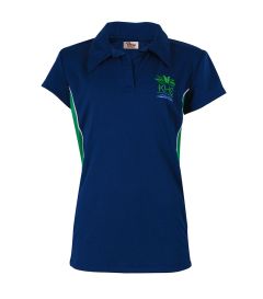 PLO-37-KHS - KHS girls games shirt - Dark royal/green/whi