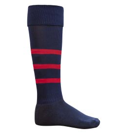 SOC-39-PCL - Battersea games socks - Navy/red stripe