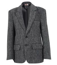 BLA-25-WOL - Herringbone tweed jacket - Grey