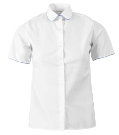 BLS-31-PCT - Twin pack s/s sleeve blouse - White