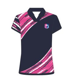 RGY-60-KNB - Reversible games shirt - Navy/pink/logo