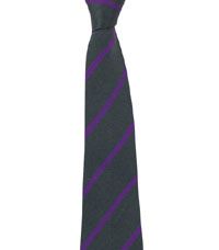 TIE-67-YHS - York House tie - Bottle/purple stripe