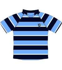 RGY-39-PGP - Parsons Green Rugby Shirt - Navy/sky/white/logo