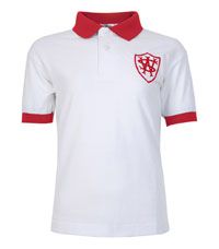 TSH-66-WPS - Wetherby house polo - White/red/logo