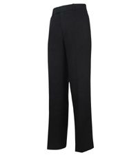 TRO-85-PVI - Flat front trousers - Black