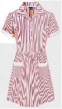 DRE-70-PCT - Summer dress - Red/white stripe