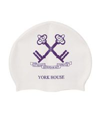HAT-15-YHS - York House Swimming hat - White/logo