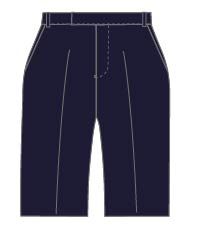 SHO-70-PCT - Corduroy shorts with fly zip - Navy