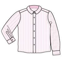 SHT-82-COP - Long sleeved striped shirt - Pink/white stripe