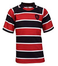 RGY-39-CHS - Chepstow House Rugby Shirt - Black/Red/White/Logo