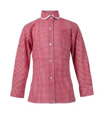 BLS-11-PCT - Katie collar checked shirt - Red/white