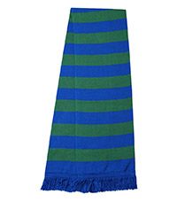 SCF-34-ACY - Striped scarf - Emerald/Royal