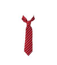 TIE-75-POL - Striped Tie - Red/white