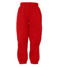 TRO-19-FLE - Elastic ankle joggers - Red