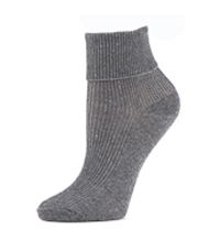 TPP-23-SOC - 2 pairs fold top ankle socks - Grey